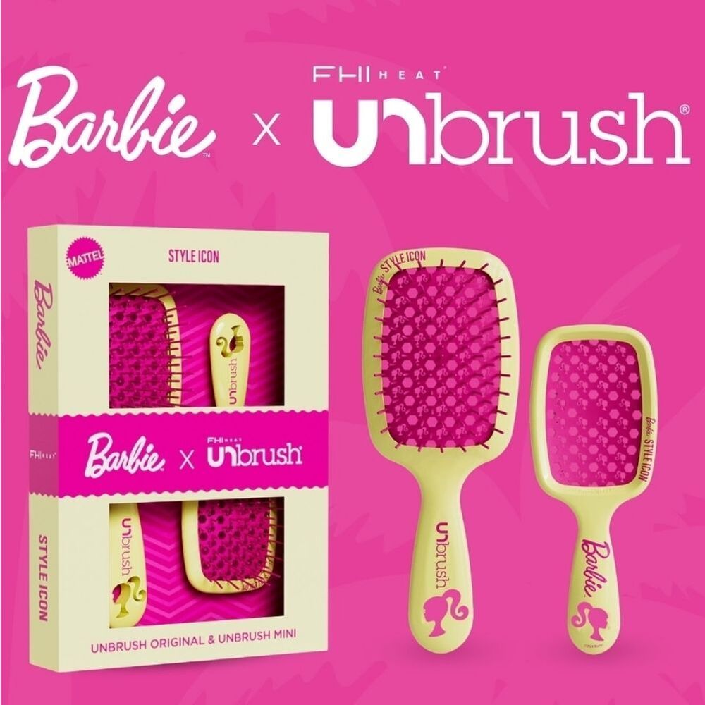 FHI Heat Unbrush Style Icon Barbie Duo Hairbrush Set
